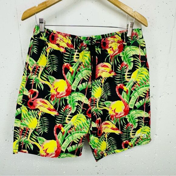 LRG Lifted Research Group Men's size Large Tropical Flamingo Hybrid Shorts - Picture 1 of 13